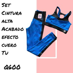 Set Cintura Alta Tu. Acabado efecto cuero.