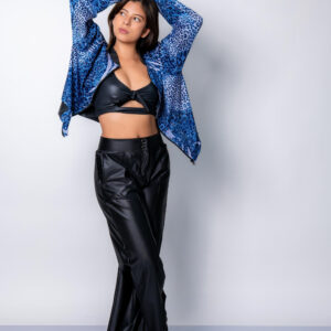 Conjunto Black Leather Look